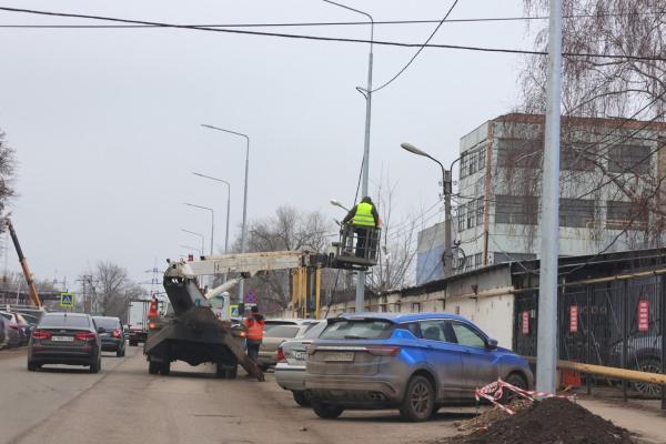В мэрии отчитались об установке уличного освещения на нескольких улицах в Рязани