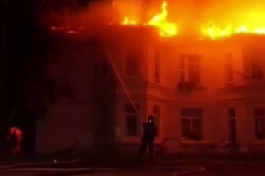 Появилось видео крупного пожара в Касимове