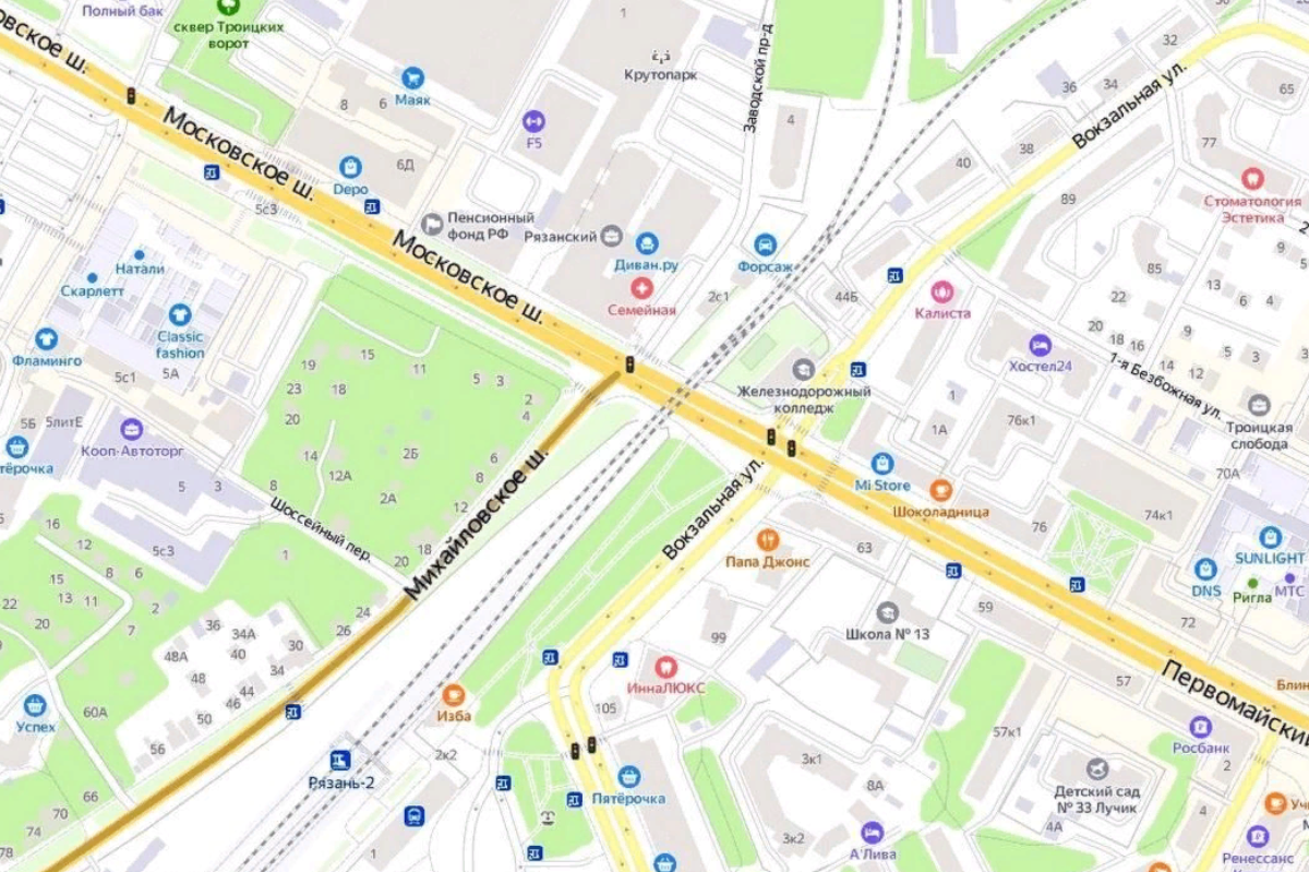 Схема движения рязань. Михайловское шоссе Рязань на карте. Перекресток Михайловское шоссе и Московское шоссе. Московское шоссе 107 Рязань.