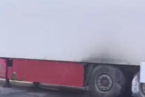 На трассе М5 при движении в Рязань загорелась фура