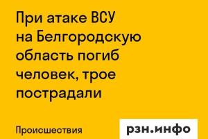 При атаке ВСУ на Белгородскую область погиб человек, трое пострадали