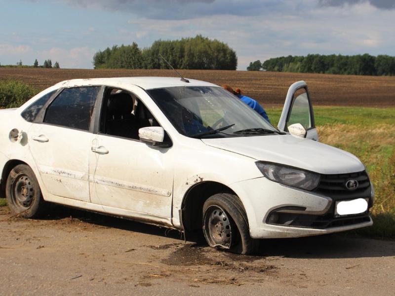 В Рязанской области перевернулся автомобиль