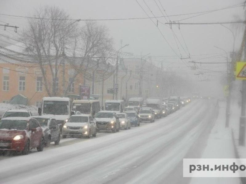 Проезд в сторону пяти рязанских населенных пунктов затруднен из-за снегопада
