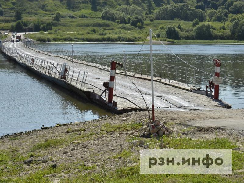Восстановлено движение по наплавному мосту около села Троица в Рязанской области